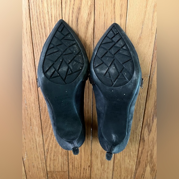 SACHA LONDON charcoal gray suede 3.5 inch boss stiletto heels size 6.5 - Picture 7 of 8